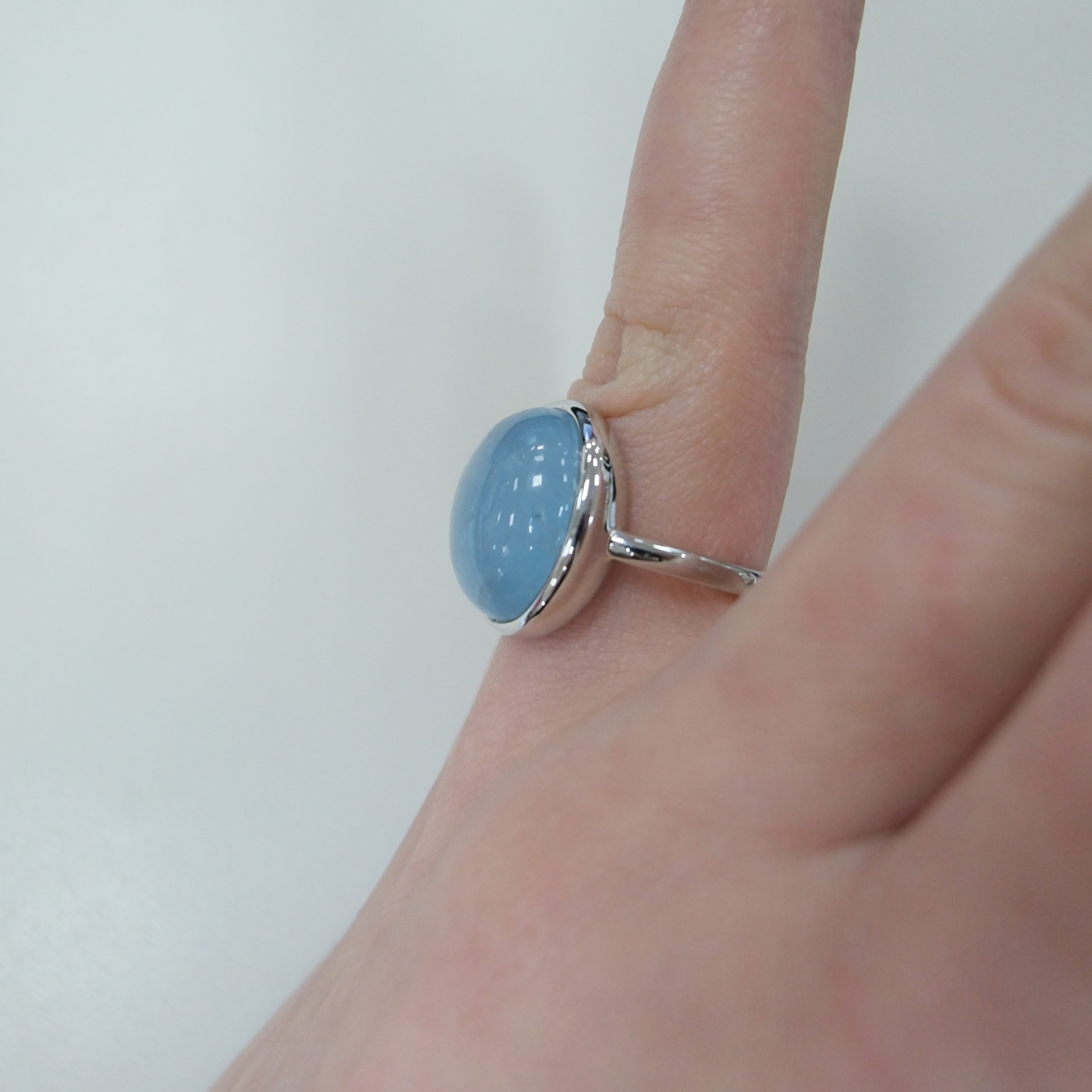 Серебряное кольцо с аквамарином